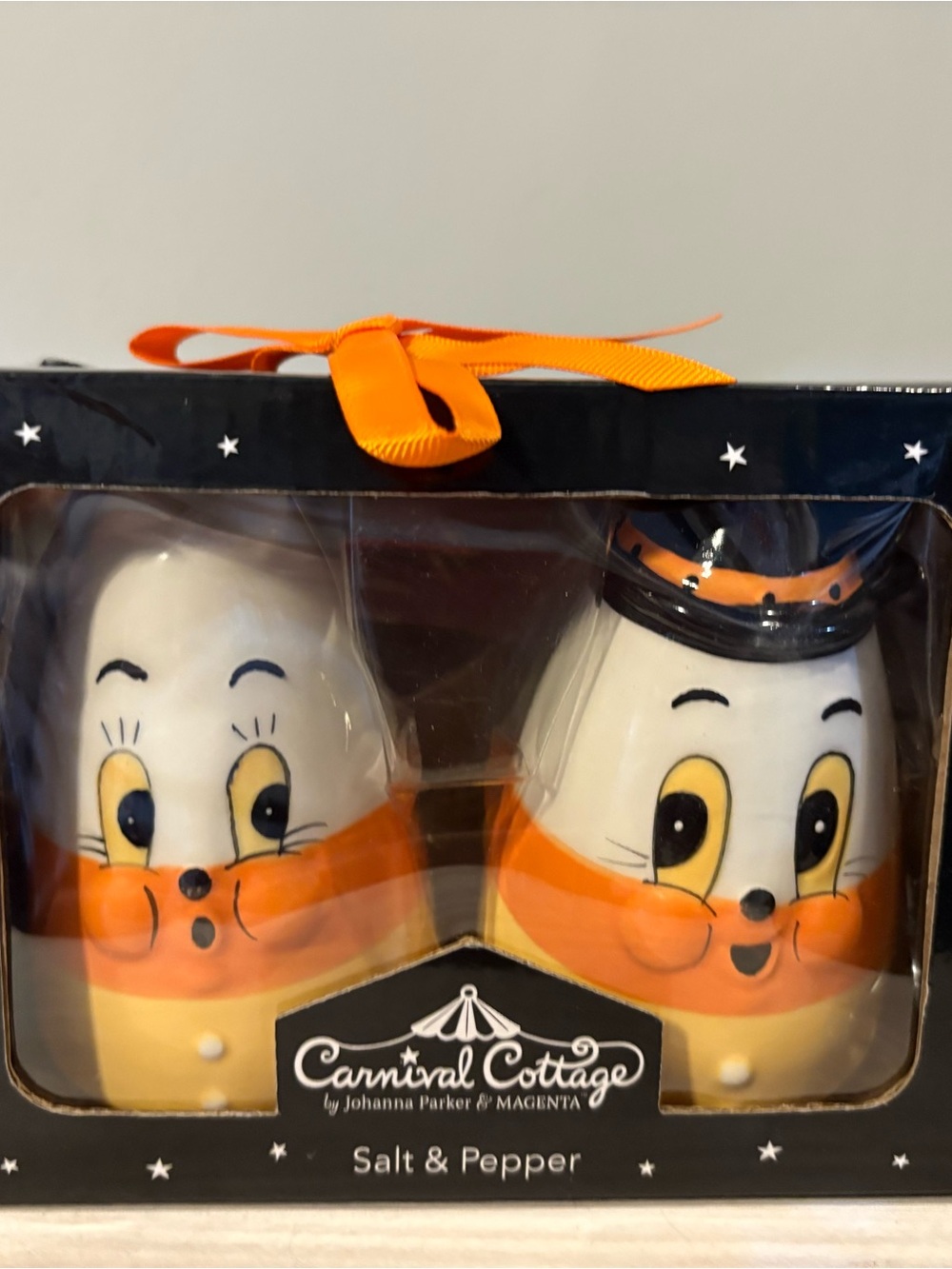 Carnival Cottage by Johanna Parker Orange Halloween Salt & Pepper Shaker Set